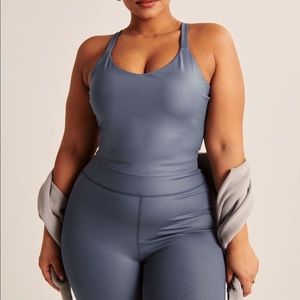 Abercrombie and Fitch Periwinkle Shimmer Workout Tank